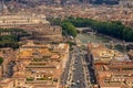 Aerial view of city Rome Royalty Free Stock Photo