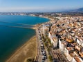 Aerial view of city Roses Royalty Free Stock Photo