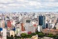 Aerial view of the city of Sao Paulo, Brazil, South America Royalty Free Stock Photo