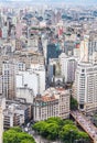 Aerial view of the city of Sao Paulo, Brazil, South America Royalty Free Stock Photo
