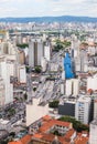 Aerial view of the city of Sao Paulo, Brazil, South America Royalty Free Stock Photo