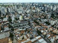 Aerial view of the city of Sao Paulo, Vila Madalena district, Brazil. Royalty Free Stock Photo