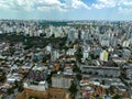 Aerial view of the city of Sao Paulo, Vila Madalena district, Brazil. Royalty Free Stock Photo