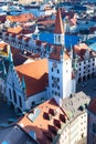 Aerial view and city skyline in Munich, Germany Royalty Free Stock Photo