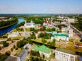 Aerial view of city skyline in Vitebsk Belarus