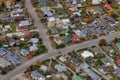 Aerial view of city suburbs