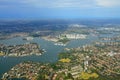Aerial view of the city of Sydney