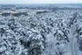 Aerial view of the city of Tampere from Pyynikki Observation Tower in Tampere, Finland Royalty Free Stock Photo