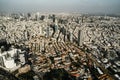 Aerial view of the City of Tel Aviv, Israel. Densely populated territory of second large israeli city. Roof view of populous city Royalty Free Stock Photo