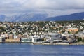 Aerial view of the city Tromsoe, Norway Royalty Free Stock Photo