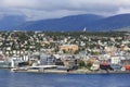Aerial view of the city Tromsoe, Norway Royalty Free Stock Photo
