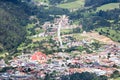 Aerial view of the city of Urubici, SC, Brazil.