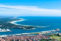 Aerial view of the City of Viana Do Castelo. Portugal. Royalty Free Stock Photo