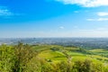 Aerial view of the city of Vienna, Danube Island, the Danube River from the Kahlenberg hill, Austria Royalty Free Stock Photo