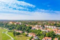 Aerial view of the city of Vukovar, Croatia