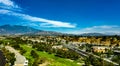 Aerial View Of The City Yucaipa On A Warm, Sunny Day Royalty Free Stock Photo