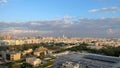 Aerial view of cityscape of Abu Dhabi at golden hour Royalty Free Stock Photo