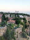 Aerial view of cityscape Antalya surrounded by buildings Royalty Free Stock Photo