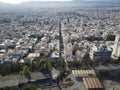 Aerial view of the cityscape of Athens, Greece, with numerous buildings and streets