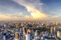 Aerial view of cityscape of Bangkok city