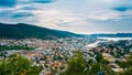 Aerial view Cityscape of Bergen, Norway Royalty Free Stock Photo