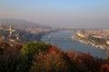 Aerial view of the cityscape of Budapest