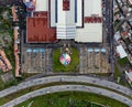 Aerial view of a cityscape in Cholula, Puebla, Mexico Royalty Free Stock Photo