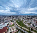 Aerial view of a cityscape in Cholula, Puebla, Mexico Royalty Free Stock Photo