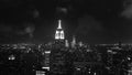 Aerial view of the cityscape with a Chrysler Building at night in New York City, USA Royalty Free Stock Photo