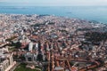 Aerial view of the cityscape of City of Lisbon, Portugal Royalty Free Stock Photo