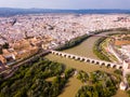 Cordoba with Roman Bridge over the Guadalquivir and the Mosque-Cathedral