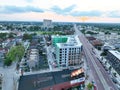 Aerial view of the cityscape of Detroit, Michigan, USA Royalty Free Stock Photo