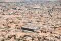 Aerial View Of Cityscape Of Dubai From Window Of Plane. United Arab Emirates