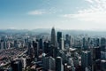 Aerial view of the cityscape of Kuala Lumpur, Malaysia. Royalty Free Stock Photo