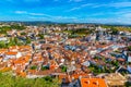 Aerial view of cityscape of Leiria, Portugal Royalty Free Stock Photo