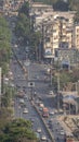 Aerial view of cityscape Mumbai surrounded by buildings