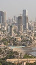 Aerial view of cityscape Mumbai surrounded by buildings and water