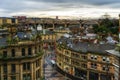 An aerial view cityscape of Newcastle Upon Tyne, England, UK Royalty Free Stock Photo