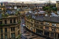 An aerial view cityscape of Newcastle Upon Tyne, England, UK Royalty Free Stock Photo