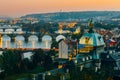 Aerial view of cityscape of Prague, Czech Republic