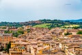 Aerial view of the cityscape of Siena