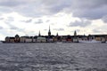 Aerial view of cityscape Stockholm surrounded by water Royalty Free Stock Photo