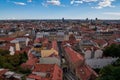 Aerial view of the cityscape of Zagreb in Croatia