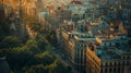 Cityscapes of high-rise buildings in the city during sunset Royalty Free Stock Photo