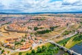 Aerial view of Ciudad Rodrigo in Spain Royalty Free Stock Photo