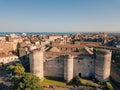 Aerial view of the Civic Museum in the middle of the City of Catania, Italy