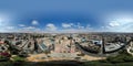 Aerial view of the Civic Walk of Tacna. 360 view