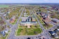 Aerial view of Clarkson University, Potsdam, NY, USA Royalty Free Stock Photo