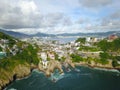 Aerial view of the cliffs of Acapulco in the area known as La Quebrada Royalty Free Stock Photo