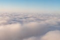 Aerial view of Clouds over the united states on a flight from Richmond to Houston Texas Royalty Free Stock Photo